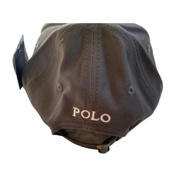 NWT Polo Ralph Lauren Dark Gray Classic Cotton Baseball Cap Logo Embroidered - Picture 3 of 4